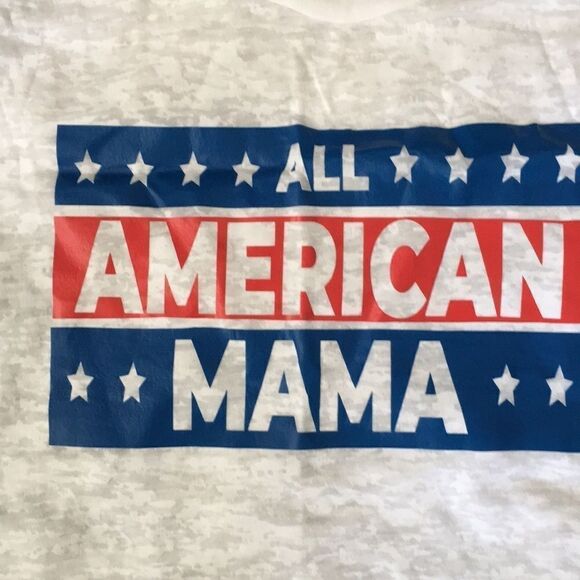 ALL AMERICAN MAMA Sheer Tee 1/M 1/L - Picture 3 of 12